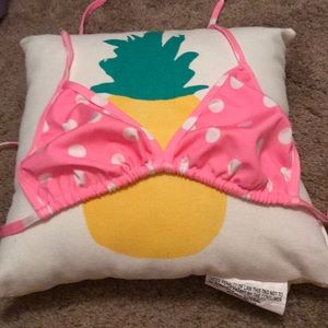 *SOLD* Pink & White Polka Dot Bikini Top